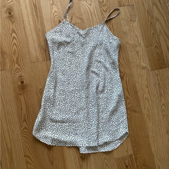 French Maid Dresses & Skirts - Vintage Polkadot Mini Slip Dress